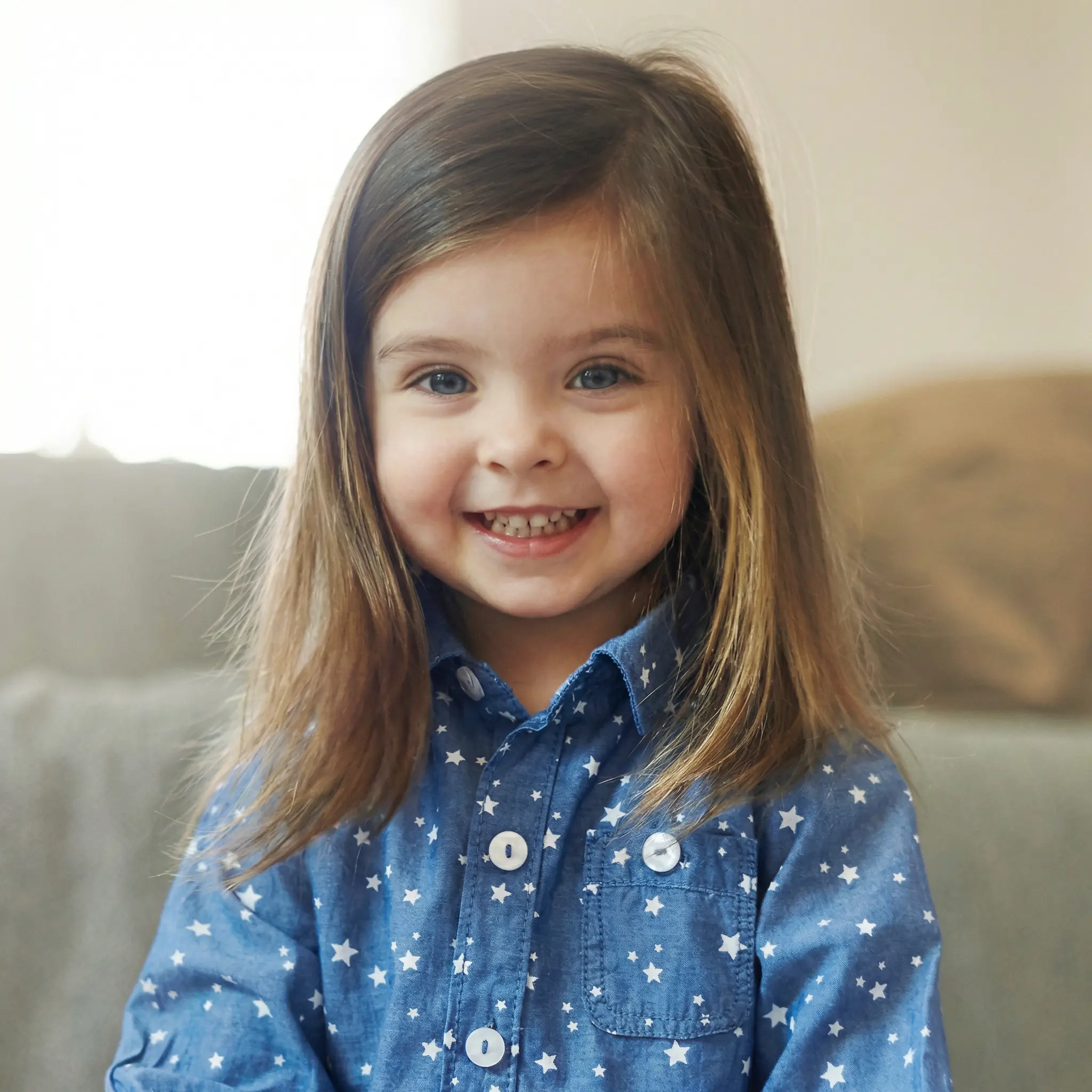 Child portrait for Ava and the Snow That Wouldn't Stop, a personalised children's book