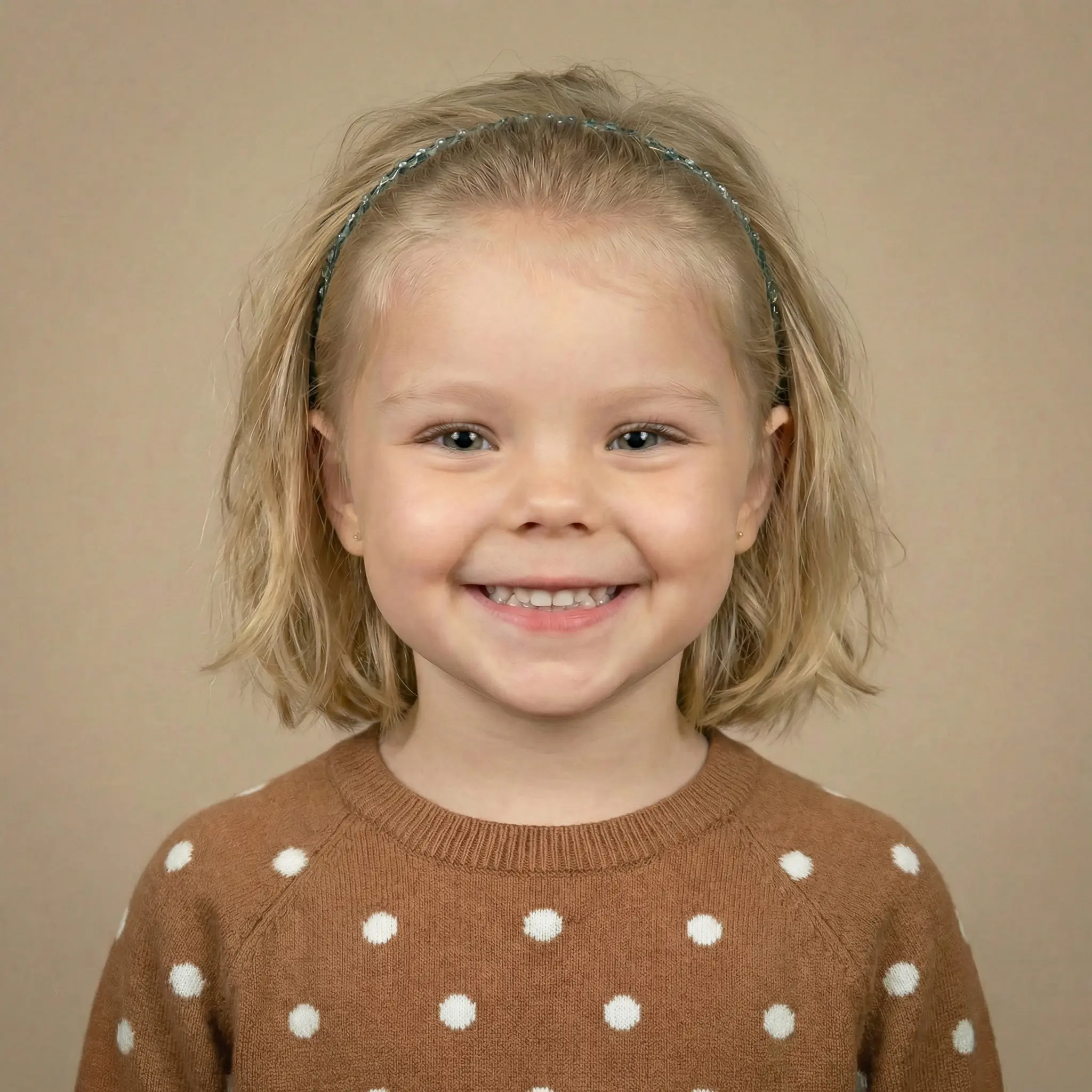 Child portrait for Harper at the Farm, a personalised children's book