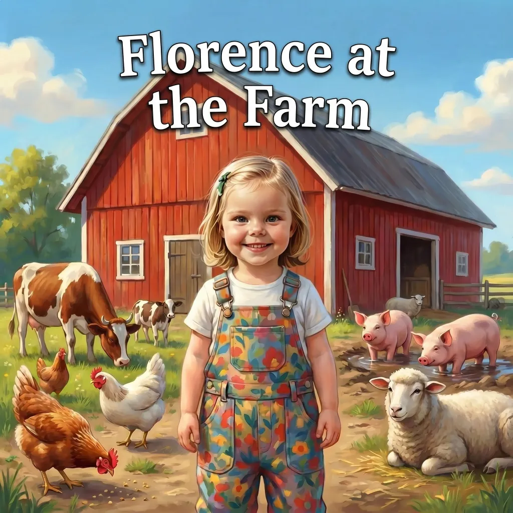 Cover of Florence at the Farm, a personalised children's book