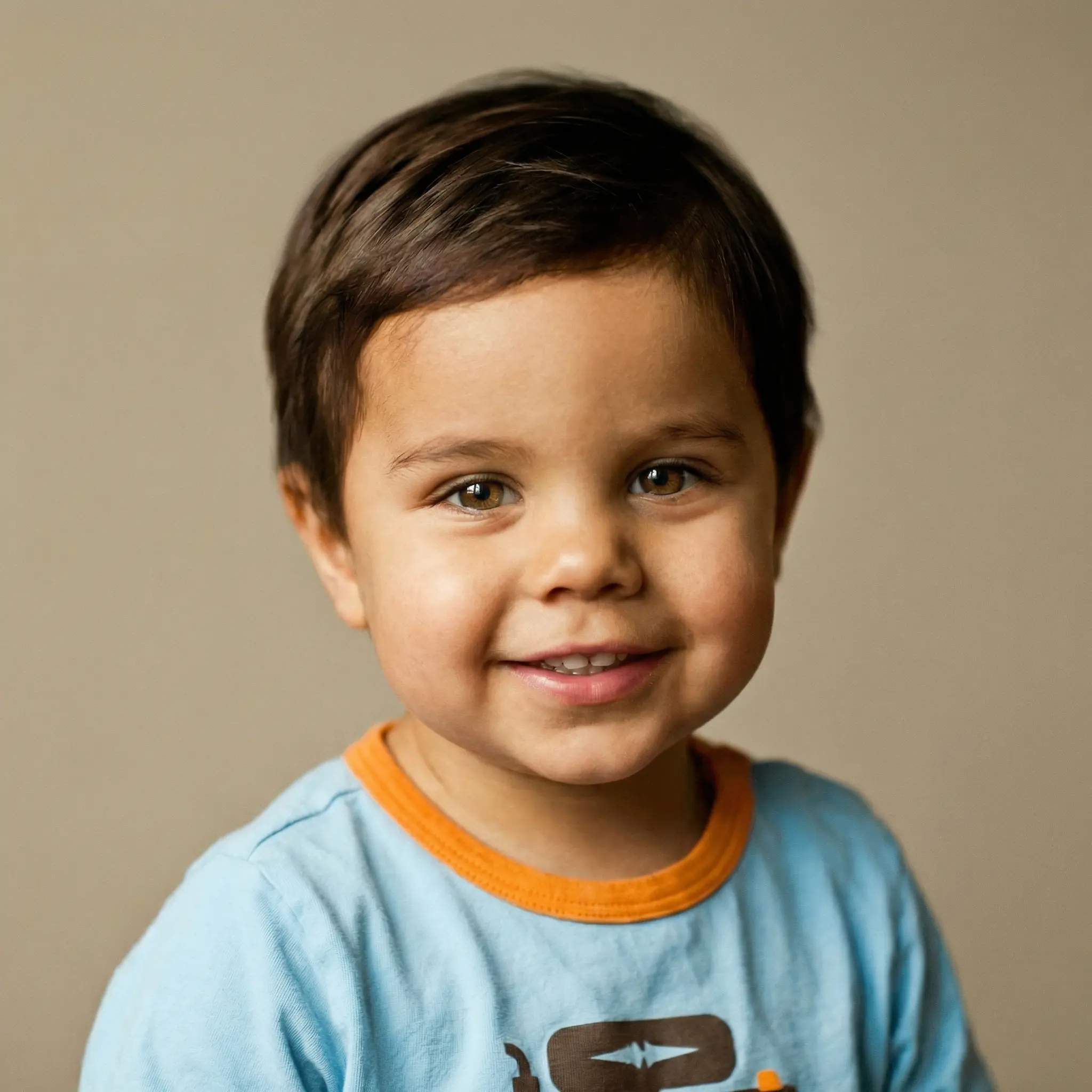 Child portrait for Theo Says Goodbye to His Dummy, a personalised children's book