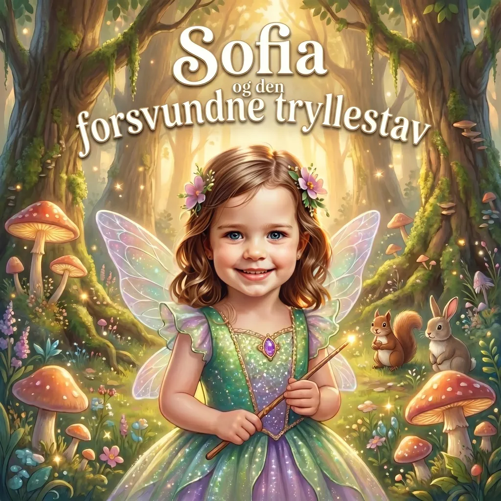 Forside til Sofia og den forsvundne tryllestav, en personlig børnebog