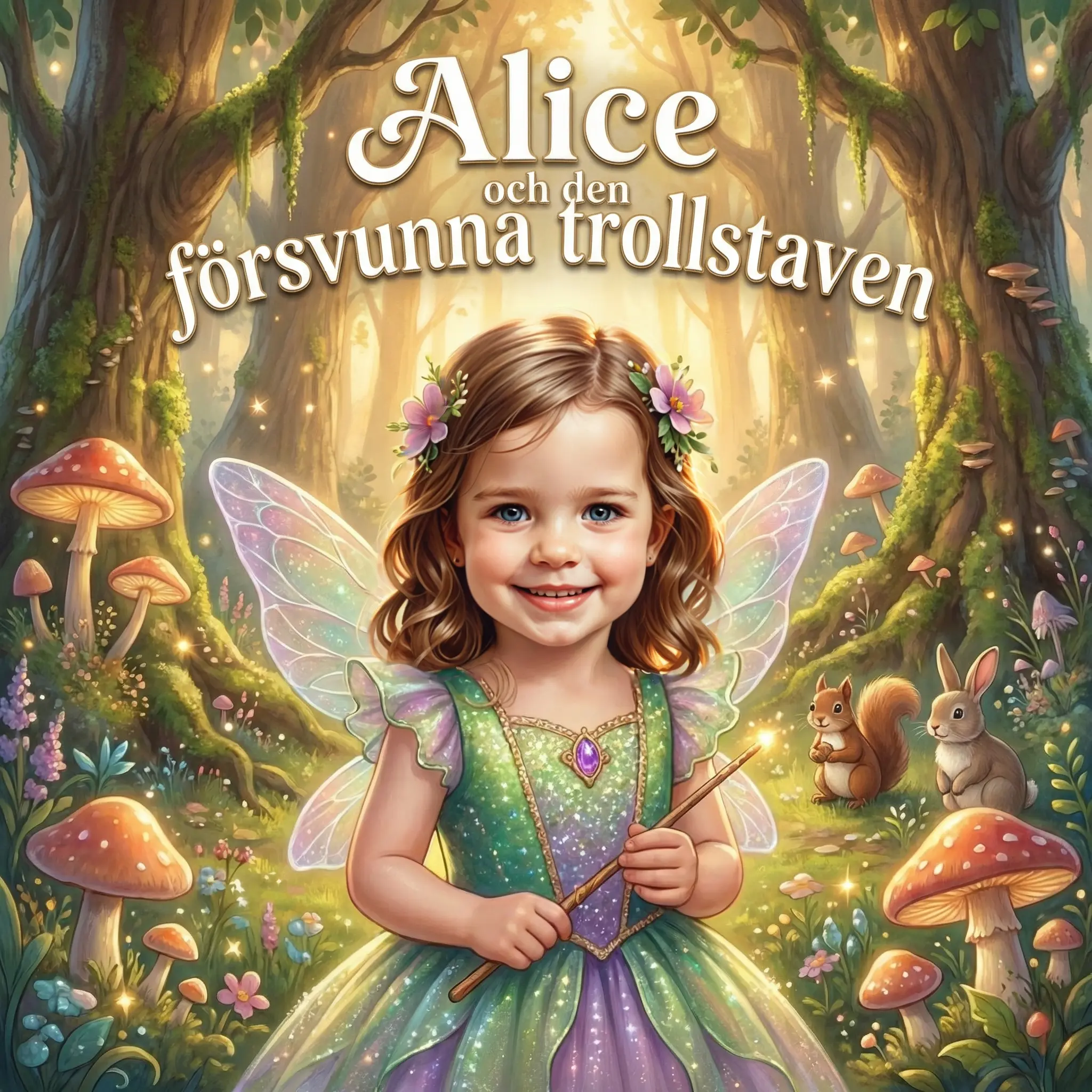 Omslag till Alice och den försvunna trollstaven, en personlig barnbok