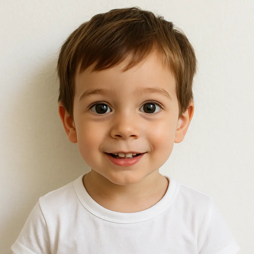 Child portrait for Captain Luca and the Hidden Treasure, a personalised children's book