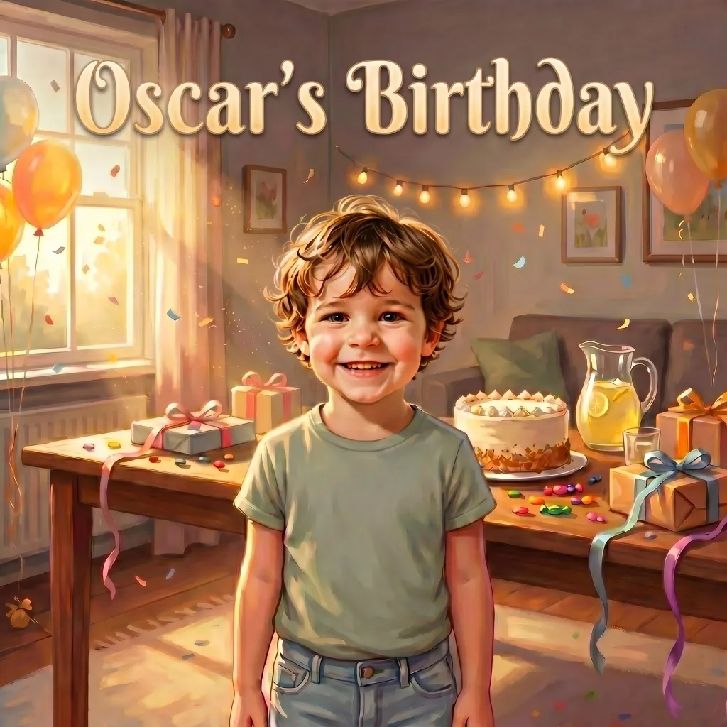 Cover of Oscar's Birthday, a personalised children's book