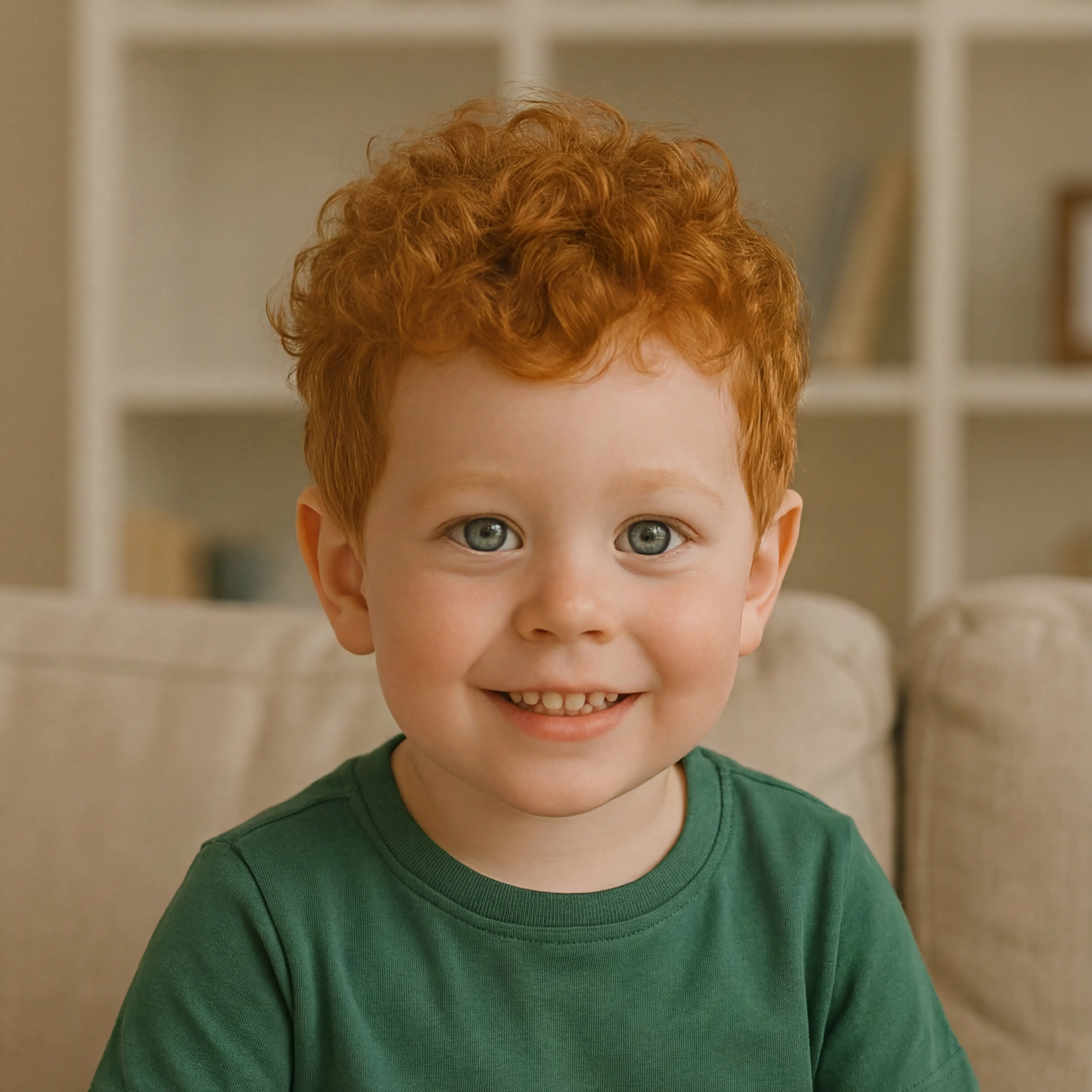 Child portrait for George Saves Christmas, a personalised children's book